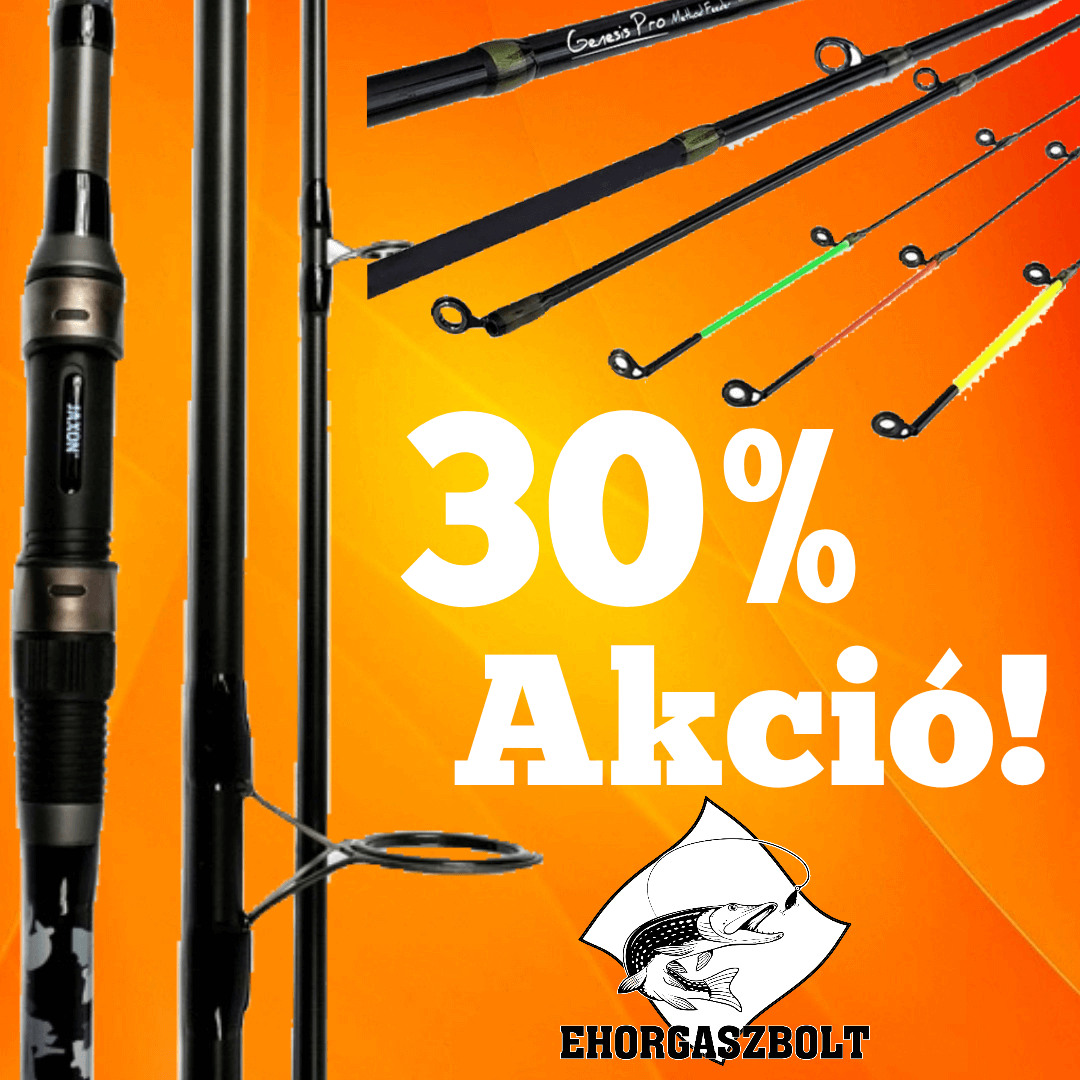 Raktrkisprs 30% kedvezmny minden horgszbotra csak a kszlet erejig!