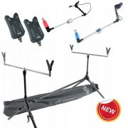  Jaxon Basic Carp Alumnium Rod Pod 2 Botos Szett + Kapsjelz + Swinger+Tska