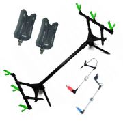  RUMPOL Stabil Alumnium Fekete  3 Botos Rod Pod Szett + Carp sensitive Kapsjelz + Swinger+Tska